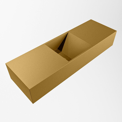 Mondiaz TYNE Fontein - 70x23x12cm - wasbak midden - zonder kraangaten - solid surface - Oro