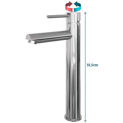 Brauer Chrome Edition Wastafelmengkraan opbouw - hoog - model a - chroom