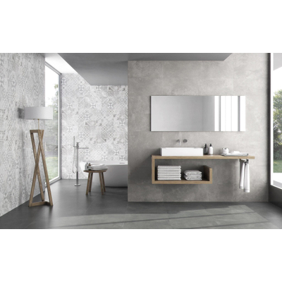 Cifre Ceramica wand- en vloertegel - 30x60cm - 9mm - Rechthoek - gerectificeerd - Betonlook - Grijs mat