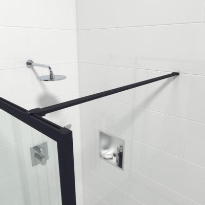 Saniclass Bellini Inloopdouche - 120x200cm - veiligheidsglas - mat zwarte lijst rondom - anti kalk