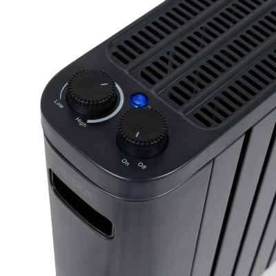 Eurom RAD radiatorkachel - 48x15x42cm - 1000watt - staand- metaal zwart mat