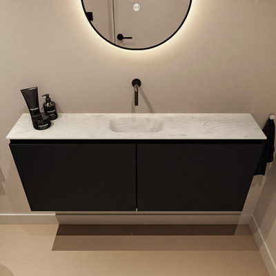 MONDIAZ TURE-DLUX 120cm toiletmeubel Urban. EDEN wastafel Opalo positie midden. Zonder kraangat.