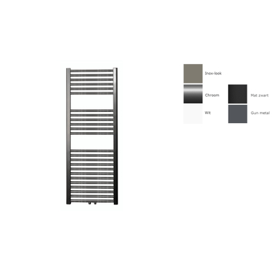 Sanicare design radiator midden aansluiting recht 120 x 45 cm. Gun metal