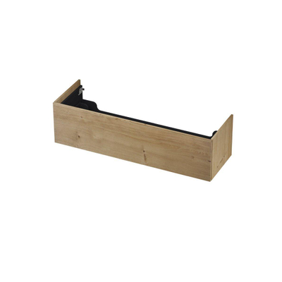 INK P2O Wastafelonderkast - 140x45x37.6cm - 1 lade - push 2 open - recht opdekfront - MDF Fineer Ash grey