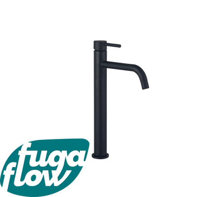 FugaFlow Eccelente Sobrado Badkamer Slim Wastafelkraan - 32.6cm - verhoogd - opbouw - mat zwart