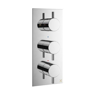 Crosswater MPRO inbouw thermostatisch douchekraan verticaal 2 stopkranen afbouwdeel chroom
