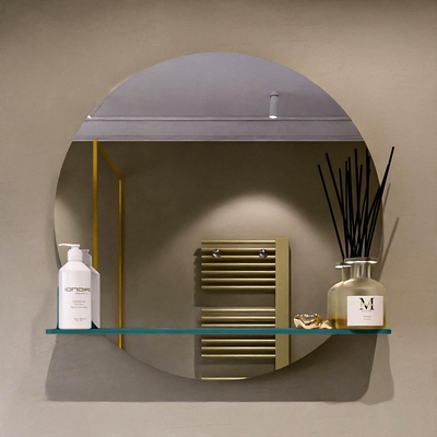 Mondiaz SPOT Badkamerspiegel - rond 70cm - spiegelplanchet - kleur Smag