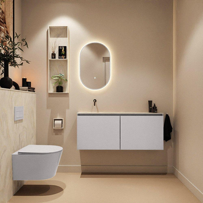 MONDIAZ TURE-DLUX 120cm toiletmeubel Cale. EDEN wastafel Ostra positie links. Zonder kraangat.
