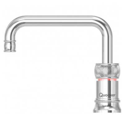 Quooker NL Classic Nordic square kokendwaterkraan opbouw uitloop draaibaar met Combi reservoir & Cube reservoir Chroom