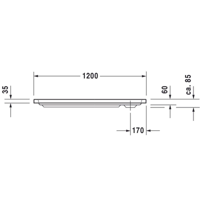 Duravit D Code douchebak 120x70cm acryl rechthoekig wit