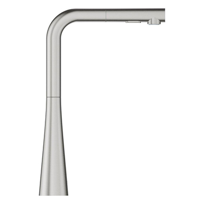 GROHE Zedra Keukenkraan - l uitloop - supersteel geborsteld