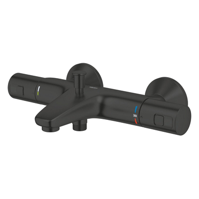 Grohe Precision Start Badkraan - thermostatisch - omstel - koppelingen HOH=15cm - mat zwart