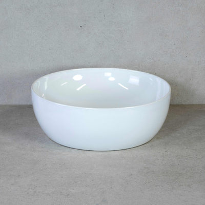 HR Badmeubelen Circle Waskom - 40x40x14cm - opbouw - keramiek - glans wit