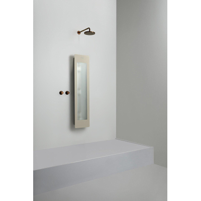 Sunshower Round Medium Plus infrarood + UV licht opbouw incl. Wandbeugel 140x33x12cm inclusief 5 jaar garantie Sand White