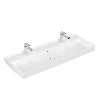 Villeroy & Boch Collaro meubelwastafel 120x47cm met overloop 2 kraangaten wit
