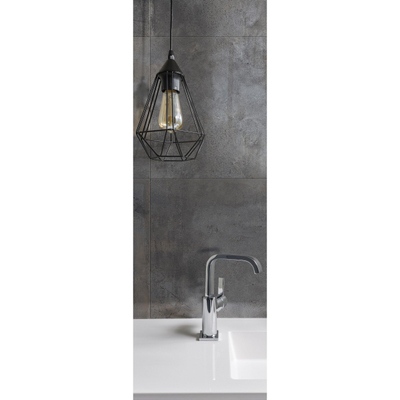 SAMPLE Energieker Magnetic Vloer- en wandtegel gerectificeerd Industriële look Dark grey Mat