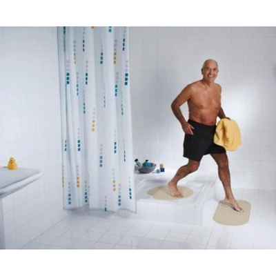 Ridder Tecnoplus antislip mat douche rond 55 cm grijs