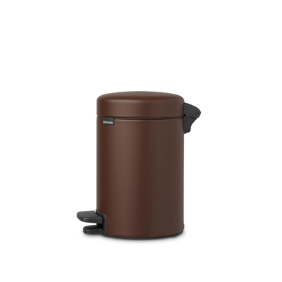 Brabantia NewIcon pedaalemmer 3 liter met kunststof binnenemmer Mineral Cosy Brown