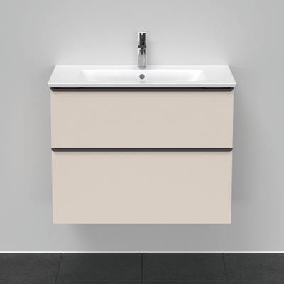 Duravit D-Neo wastafelonderkast 81x62.5x46.2cm 2 lades Taupe Mat