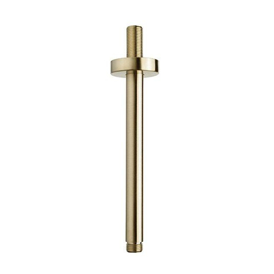 Wiesbaden luxe douche-arm rond plafondbev. 20cm geborsteld messing (goud)