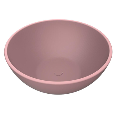 Arcqua Prince Waskom Opbouw - 38cm - rond - cast marble - mat roze