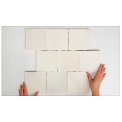 VTwonen Craft Wandtegel 13x13cm 12mm witte scherf Egg White Mat 0.38M² - OUTLET UDEN