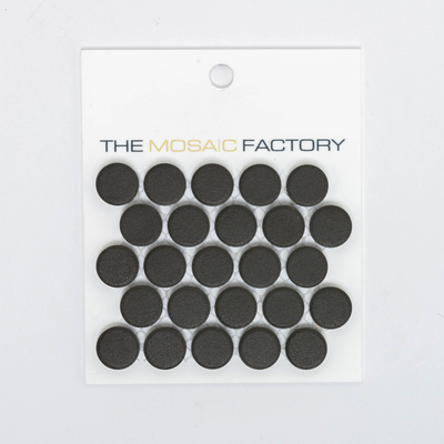 SAMPLE The Mosaic Factory London mozaïektegel 1.9x0.5x0.5cm voor vloer voor binnen en buiten Rond Keramiek Zwart