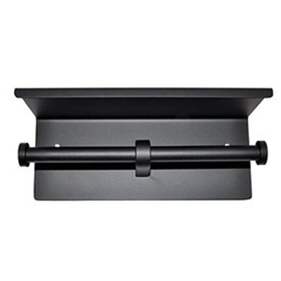 Wiesbaden Brush dubbele toiletrolhouder mat zwart