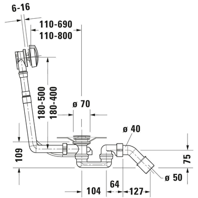 Duravit D-Code Badafvoercombinatie