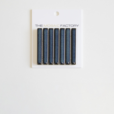 SAMPLE The Mosaic Factory Sevilla mozaïektegel 1.2x9.2x0.8cm voor wand kitkat mini finger Keramiek Glans Azuur-Blauw-Spikkel