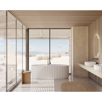 Riho Catching Waves Vrijstaand Bad - 174x82cm - White matt