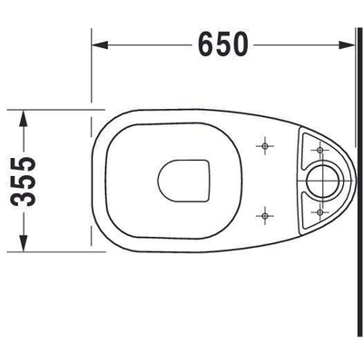 Duravit D-code closet staand 735mm diepspoel horizontale afvoer wit