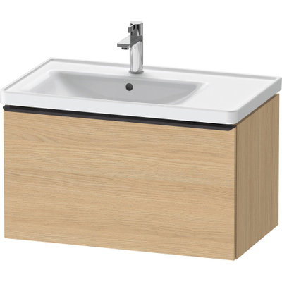 Duravit D-Neo wastafelonderkast 78.4x44x45.2cm 1 lade met softclose Natuur eiken Mat