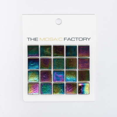 SAMPLE The Mosaic Factory Amsterdam mozaïektegel 2x2x0.4cm voor wand en vloer voor binnen en buiten vierkant Glas Zwart