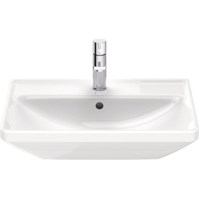 Duravit D-Neo wastafel 60x44x16.5cm 1 kraangat rechthoek Keramiek Wit OUTLETSTORE