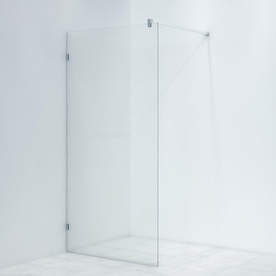 Saniclass Bellini inloopdouche met scharnierbevestiging 100x200cm 8mm veiligheidsglas anti kalk chroom