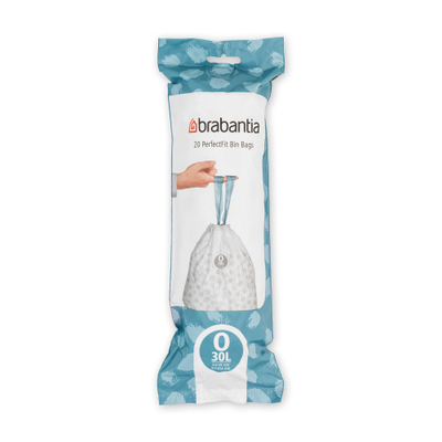 Brabantia PerfectFit Afvalzakken - trekbandsluiting - code O - 30L - 20 stuks