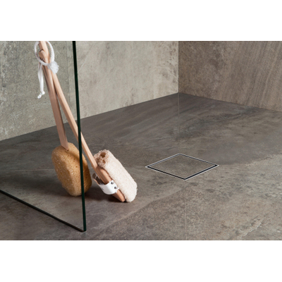 Easy Drain AquaJewels Quattro tegel 15x15cm met zijuitlaat 50mm waterslot 30/35/50mm AJQ 15X15 T