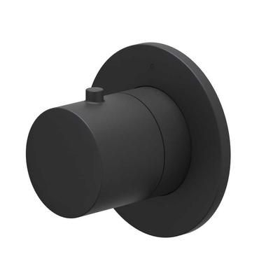 IVY Bond Afbouwdeel - voor inbouw douchemengkraan - stopkraan - symmetry - rond rozet - Mat zwart PED