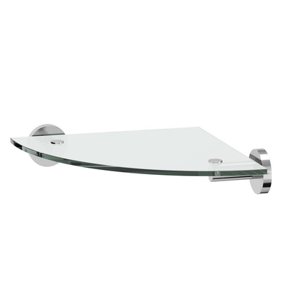 Tiger Boston Planchet - 25x25x5cm - hoekmodel - gepolijst RVS/helder glas