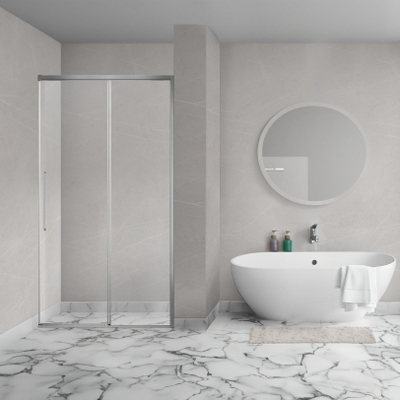 Aqua Vista Lokla Linea nisdeur - 140x200cm - incl. montageset - gebrosteld rvs