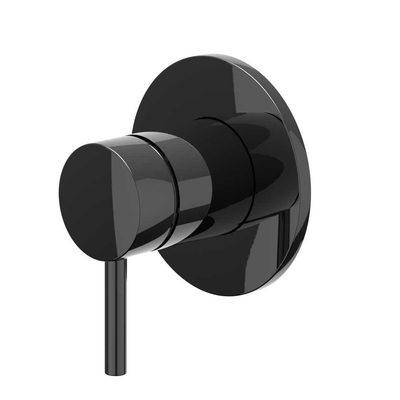 IVY Bond Afbouwdeel - voor inbouw douchemengkraan - - eenhendel - ronde rozet - Zwart chroom PVD