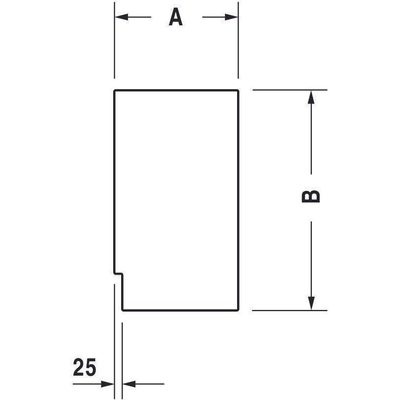 Duravit baddek met uitsparing voor doucheslang 70x39.5cm 2 stuks antraciet