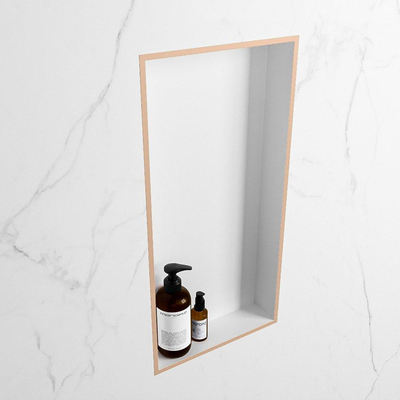 MONDIAZ EASY Nis - 59.5x29.5cm - geschikt voor in- of opbouw - 1 vak - kleur Rosee | Talc