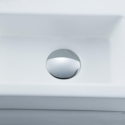 Fortifura Fuente fonteinset - 36x18.5x9cm - 1 kraangat - solid surface - fonteinkraan chroom - mat wit