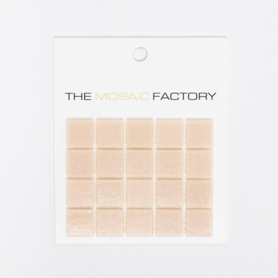 SAMPLE The Mosaic Factory Amsterdam mozaïektegel 2x2x0.4cm voor wand en vloer voor binnen en buiten vierkant Glas Licht Terra