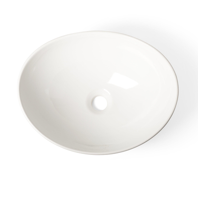 Plieger Scale keramische opbouw waskom ovaal 40.6x32.2x18.2 wit