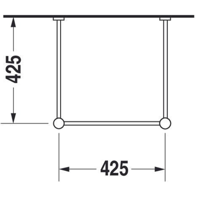 Duravit Vero onderstel voor wastafel 045450 chroom