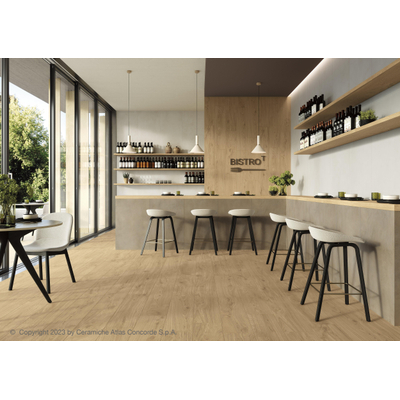 Atlas Concorde Solution Would Vloer- en wandtegel - 22,5x90cm - 8mm - gerectificeerd - (Bruin)