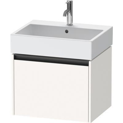 Duravit Ketho 2 wastafelonderbouwkast met 1 lade 58.4x46x44cm met greep antraciet wit supermat